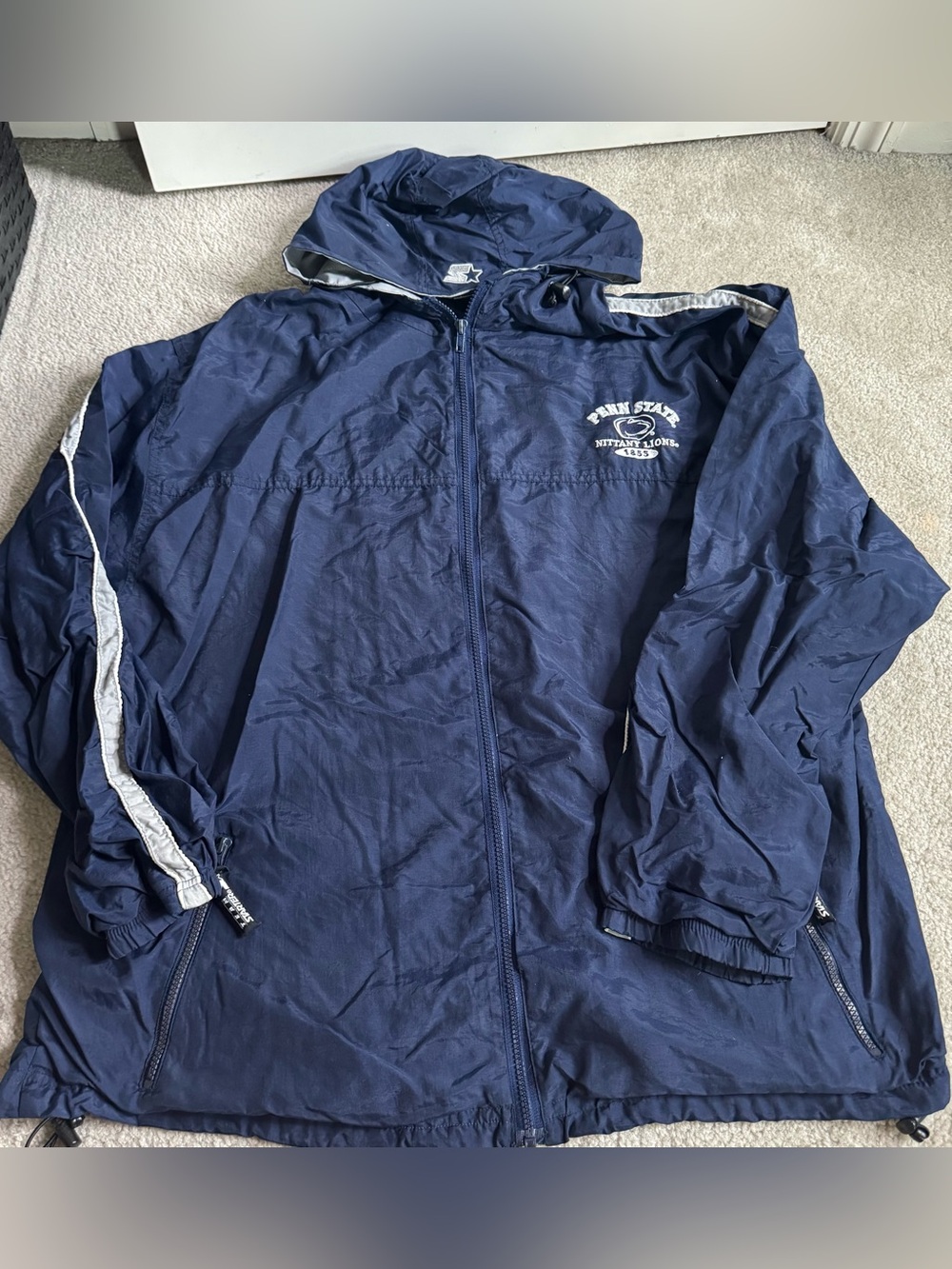 Vintage Starter Penn State Nittany Lions Windbreaker Jacket Mens XL Navy 90s Y2K